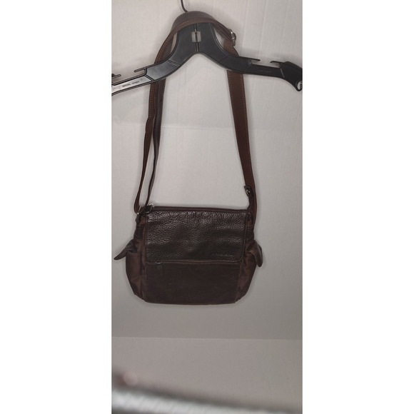 Fossil Handbags - vintage brown leather Fossil crossbody messenger bag Y2k 90s professional Indie